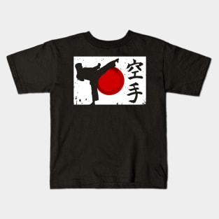 Japanese Karate Shirt High Kick Kids T-Shirt